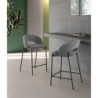 Set di 2 Sgabelli in tessuto Greta 50cm X 52cm H 89cm Stones