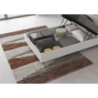 Letto 1 piazza e mezza 120x190 cm testata dritta con doghe Ankel