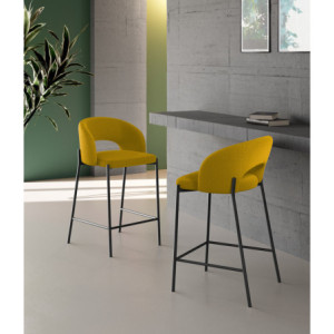 Zoom Sgabello in tessuto Greta 52 x 50 x 89 cm Stones