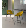 Set di 2 Sgabelli in tessuto Greta 52 x 50 x 89 cm Stones