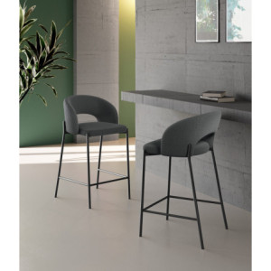 Zoom Sgabello in tessuto Greta 52 x 50 x 89 cm Stones