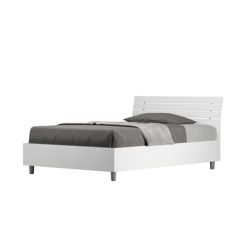 Letto 1 piazza e mezza 120x190 cm testata inclinata con doghe Ankel