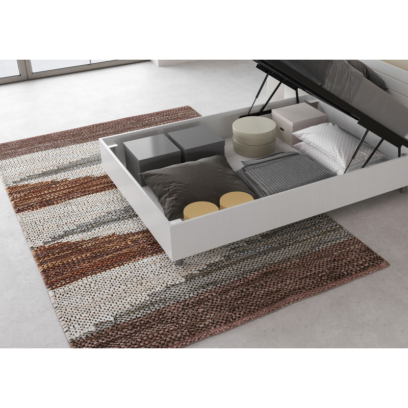 Letto 1 piazza e mezza 120x200 cm testata inclinata con doghe Ankel