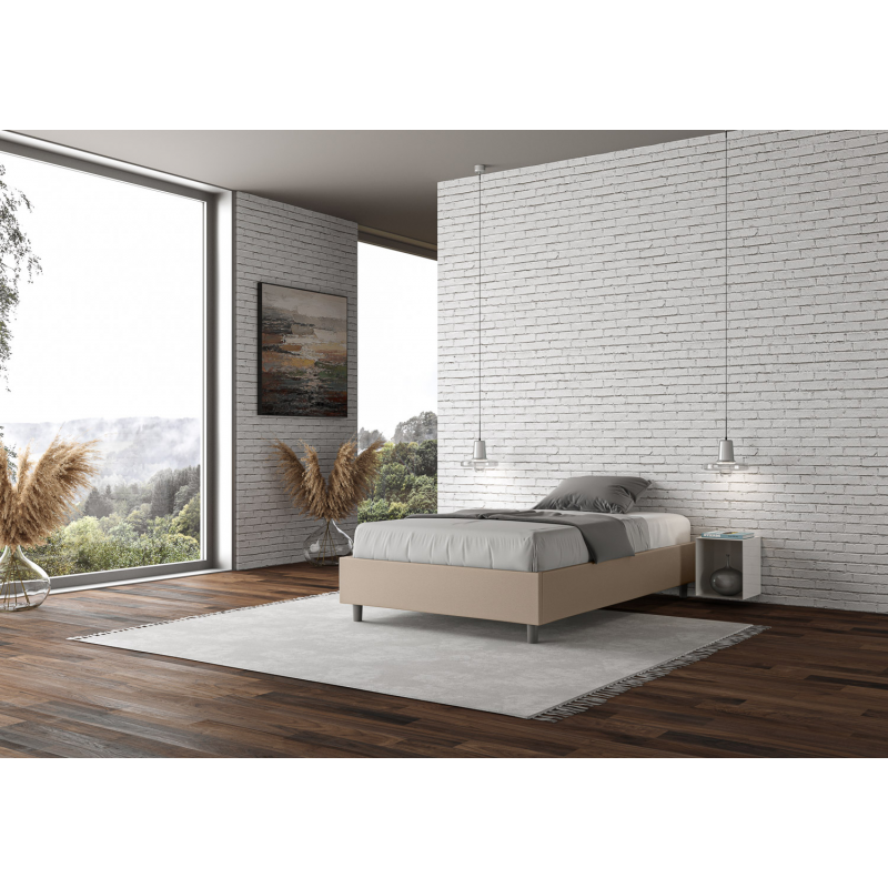 Letto Sommier imbottito Matrimoniale francese 140x190 cm Azelia