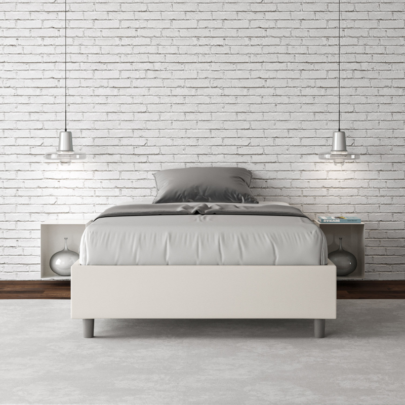 Letto Sommier imbottito Matrimoniale francese 140x190 cm Azelia