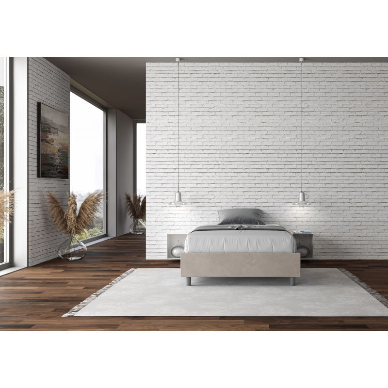 Letto Sommier imbottito Matrimoniale francese 140x190 cm Azelia