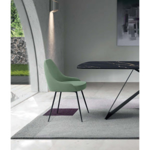 Sedia in microfibra Nandy 48.5cm X 49.5cm H 80cm Stones