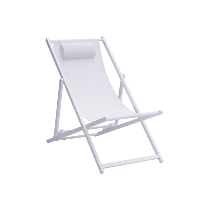 Set 4 sdrai mare alluminio bianco Sandy text ecru Moia pratici