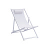 Set 4 sdrai mare alluminio bianco Sandy text ecru Moia pratici