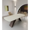 Tavolo fisso con top in ceramica su vetro Gambe in metallo verniciato Bronzo Thanos 110cm X 220cm H 76cm Stones