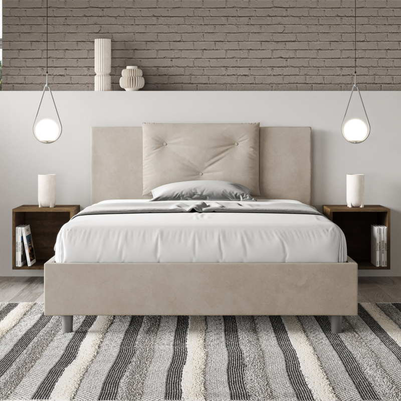 Letto imbottito Matrimoniale francese 140x190 cm Appia