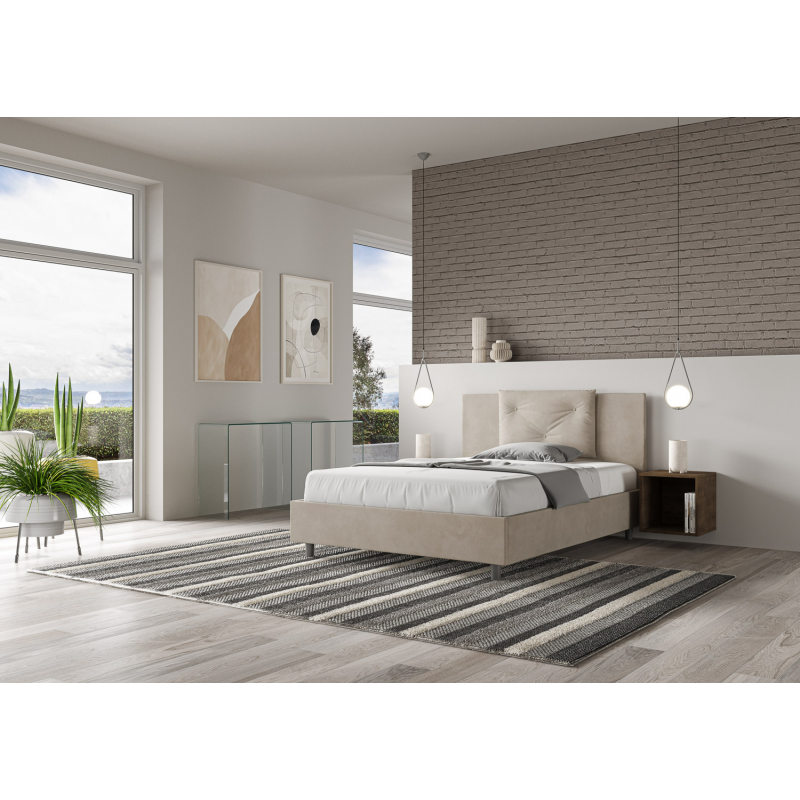 Letto imbottito Matrimoniale francese 140x190 cm Appia