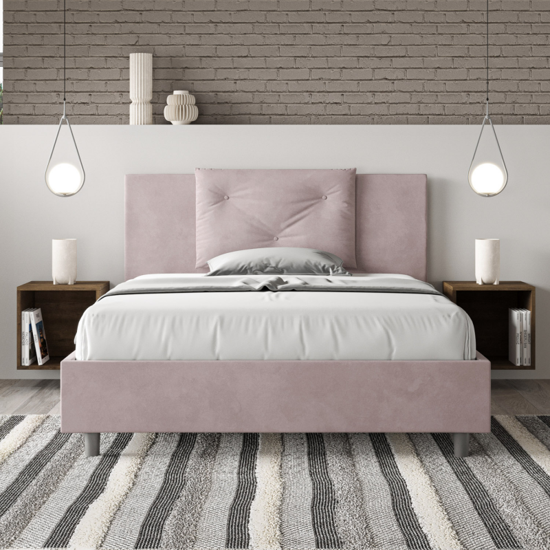 Letto imbottito Matrimoniale francese 140x190 cm Appia