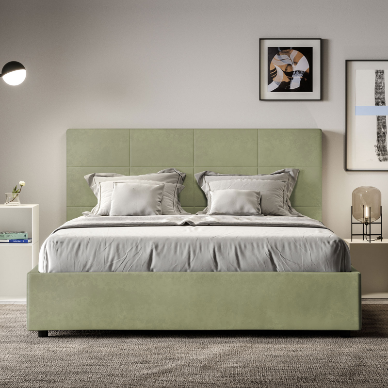 Letto imbottito Matrimoniale francese 140x190 cm Mika