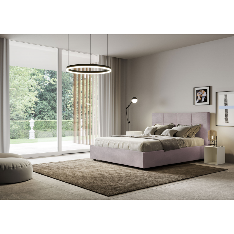 Letto imbottito Matrimoniale francese 140x190 cm Mika
