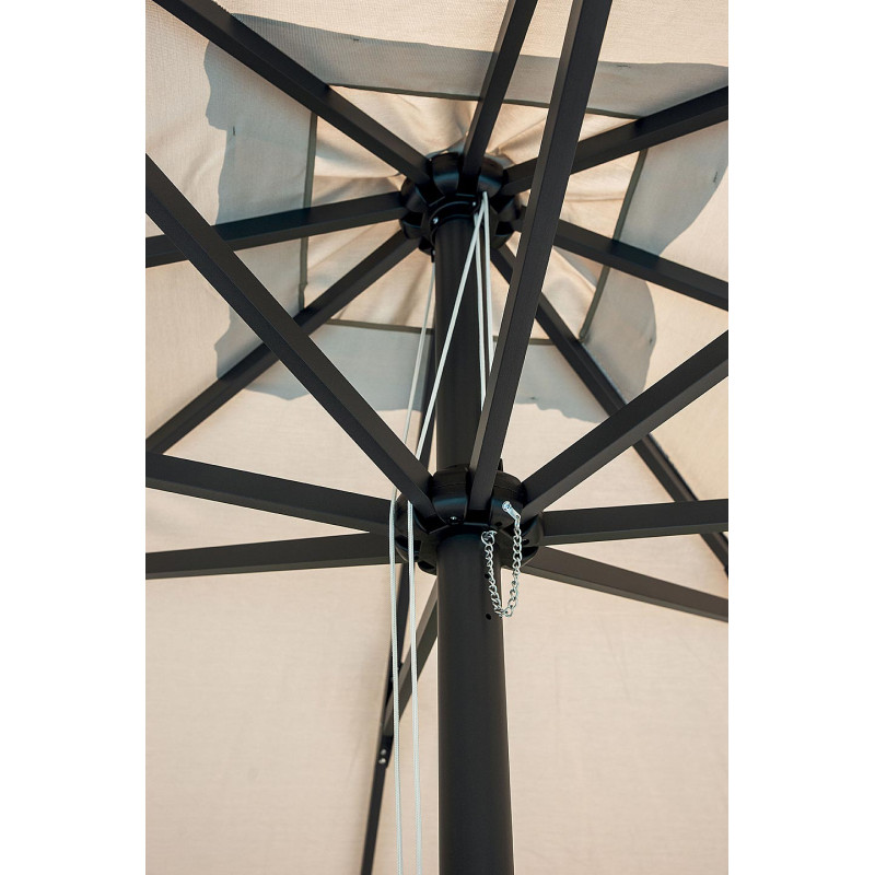 Ombrellone Roma 3x3 m antracite Made in Italy Moia robusto e elegante