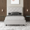 Letto imbottito Matrimoniale francese 140x210 cm Priya