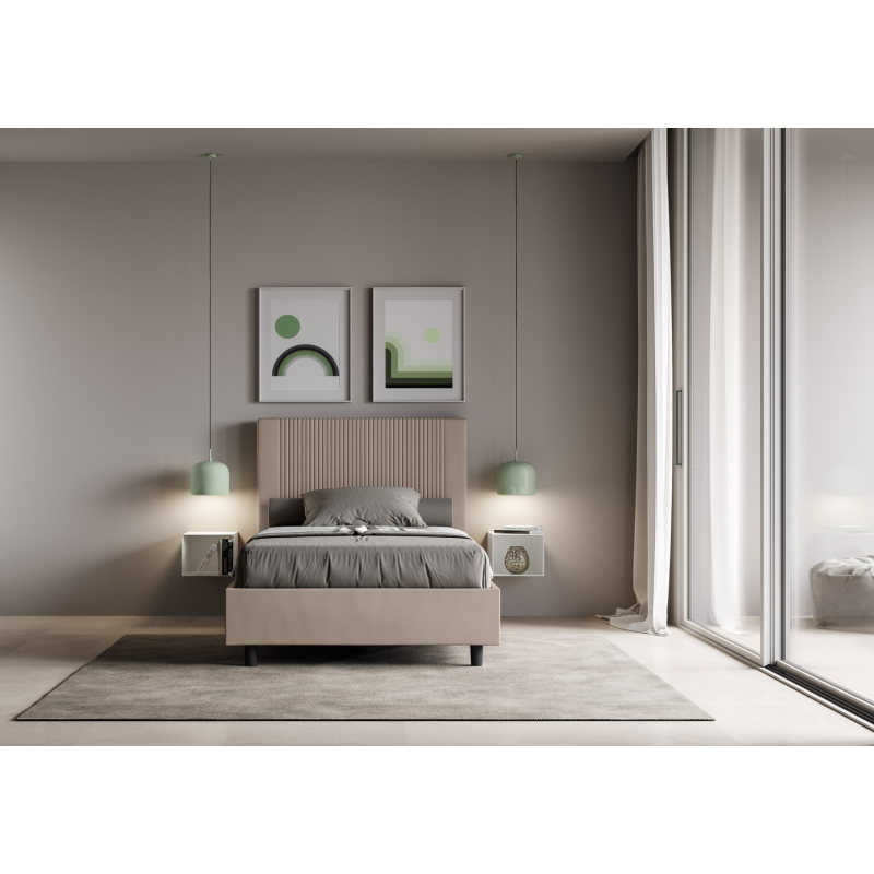 Letto imbottito Matrimoniale francese 140x190 cm Goya