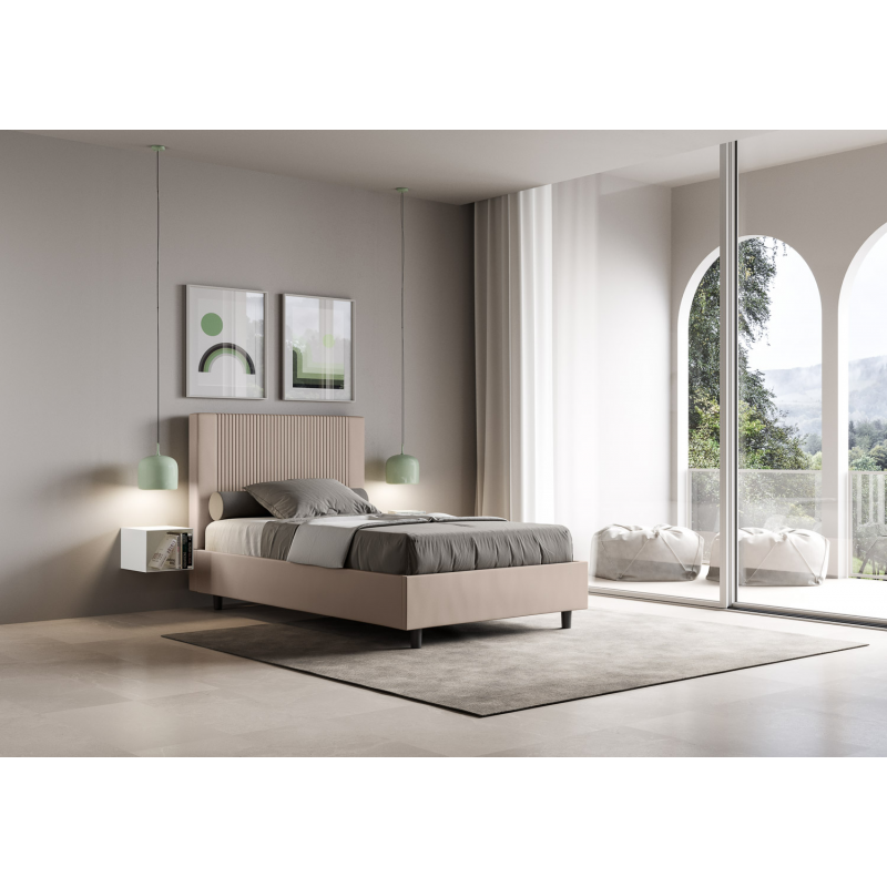 Letto imbottito Matrimoniale francese 140x190 cm Goya