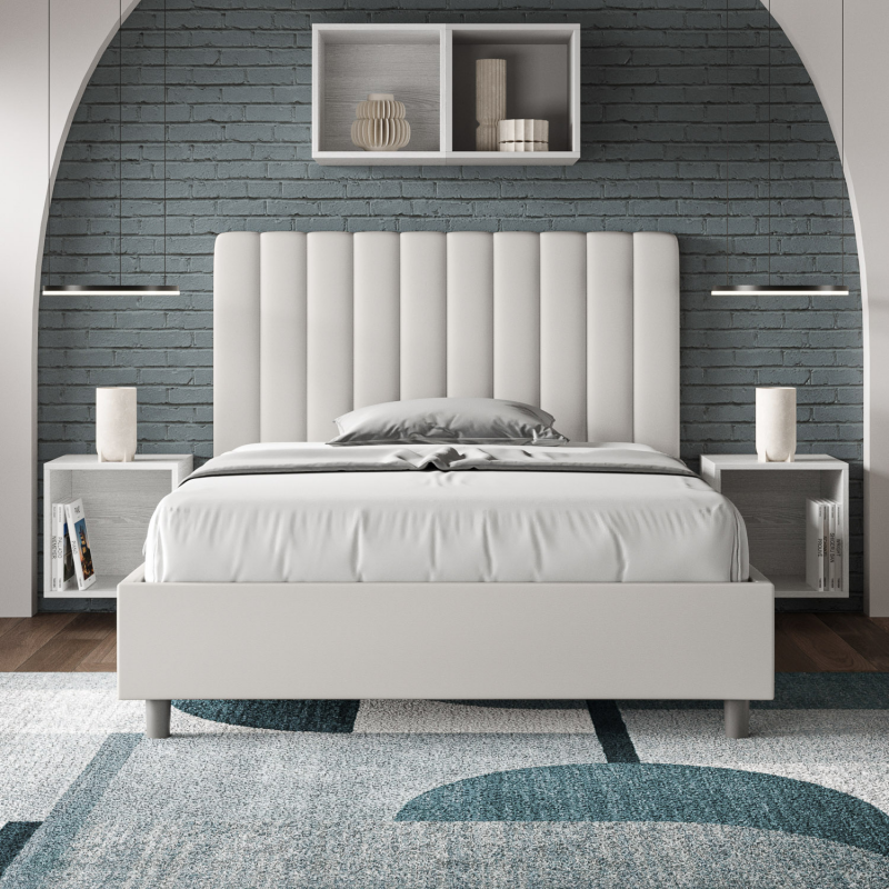 Letto imbottito Matrimoniale francese 140x190 cm Agueda
