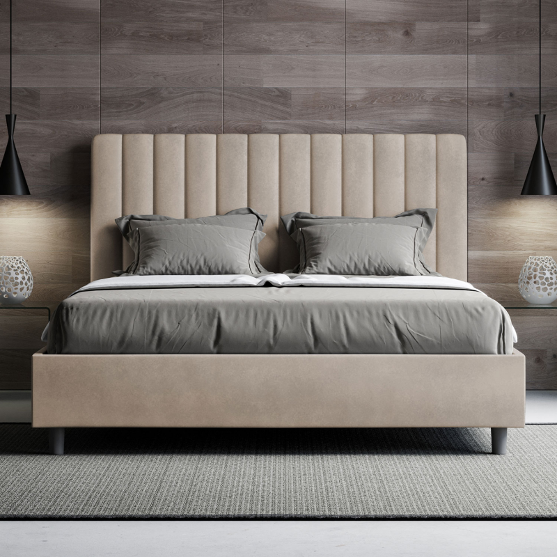 Letto imbottito Matrimoniale francese 140x190 cm Agueda