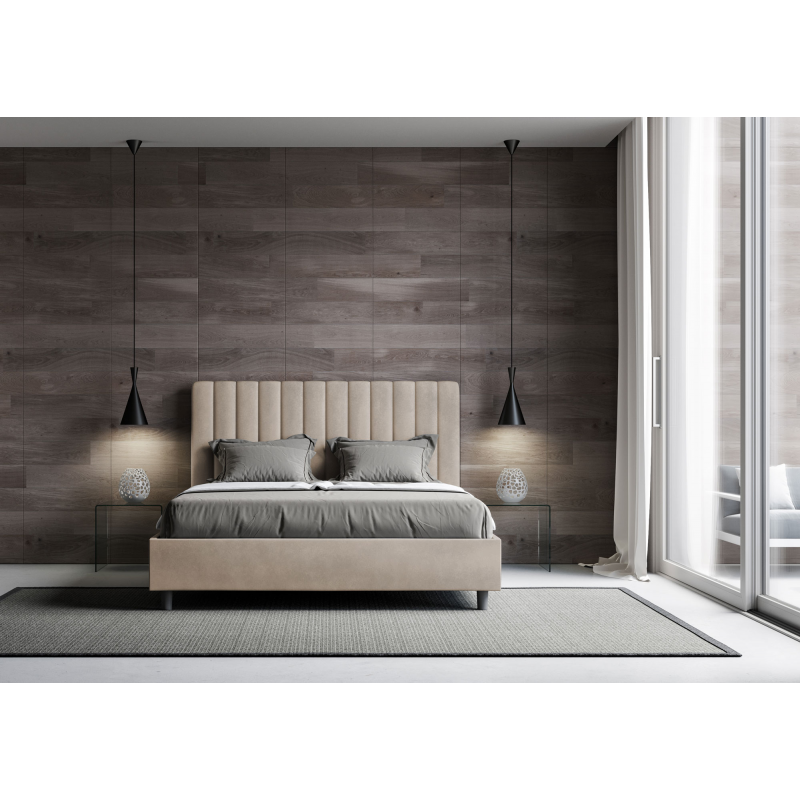 Letto imbottito Matrimoniale francese 140x190 cm Agueda
