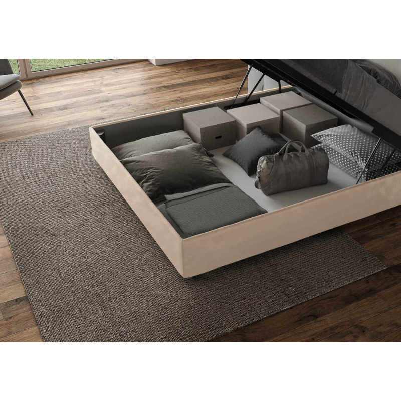 Letto imbottito Matrimoniale francese 140x190 cm Agueda