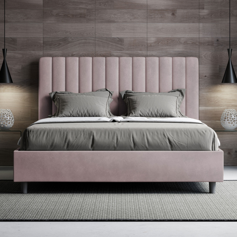 Letto imbottito Matrimoniale francese 140x190 cm Agueda