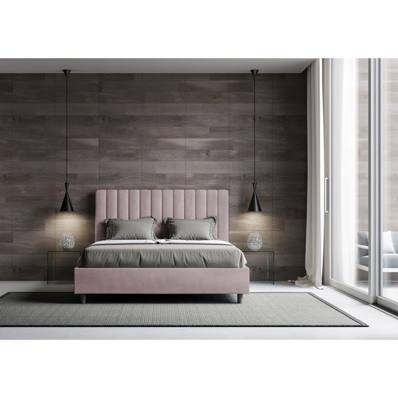 Letto imbottito Matrimoniale francese 140x190 cm Agueda