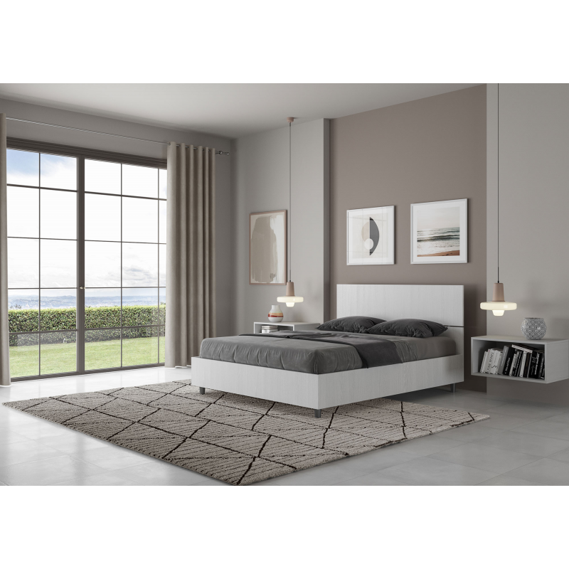 Letto Matrimoniale francese 140x190 cm testata dritta Demas