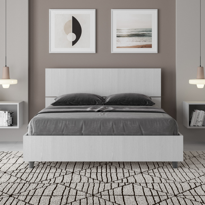 Letto Matrimoniale francese 140x200 cm testata dritta Demas
