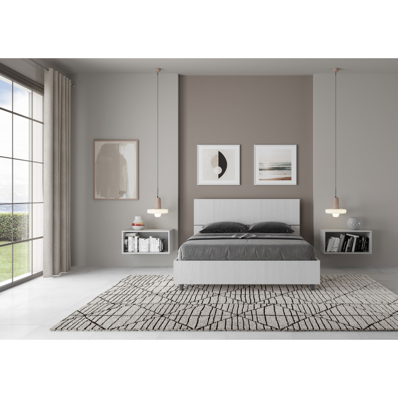 Letto Matrimoniale francese 140x190 cm testata inclinata Demas