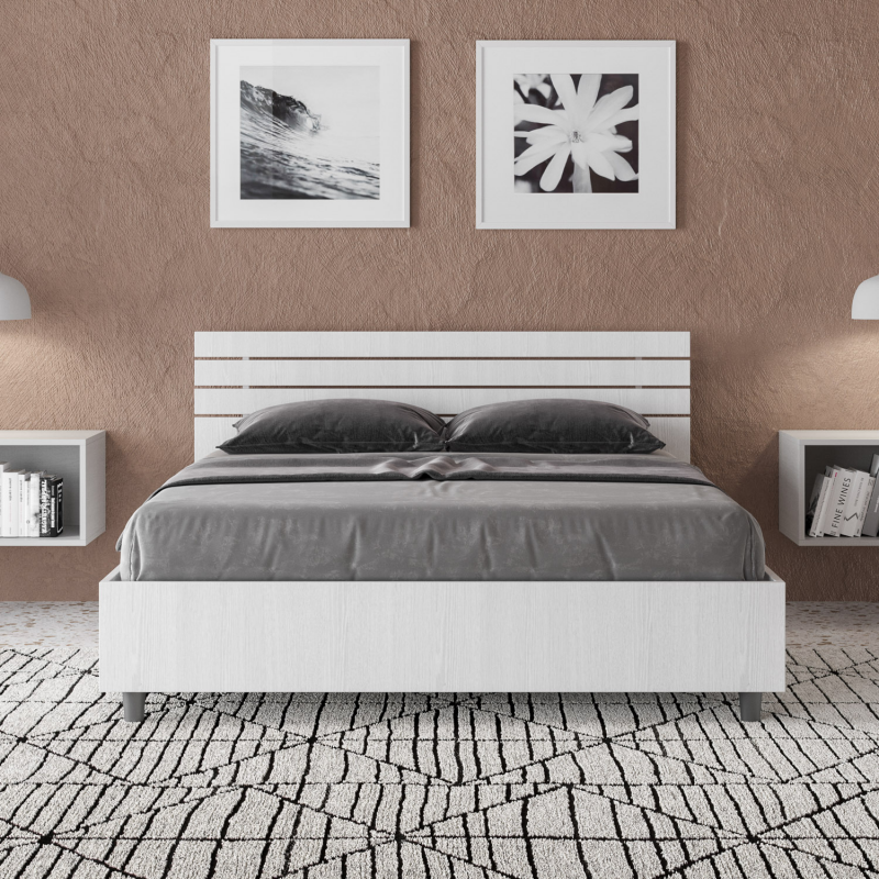 Letto Matrimoniale francese 140x190 cm testata dritta con doghe Ankel