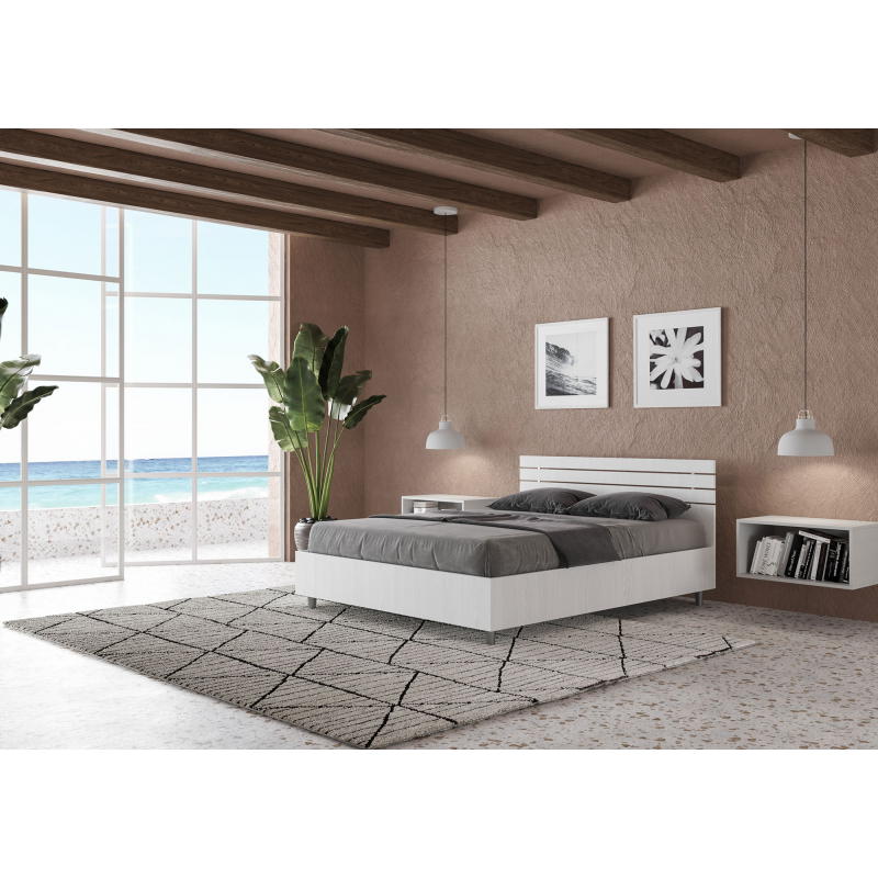 Letto Matrimoniale francese 140x190 cm testata dritta con doghe Ankel