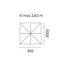 Ombrellone Tennessee 3x3 m palo centrale bianco Moia