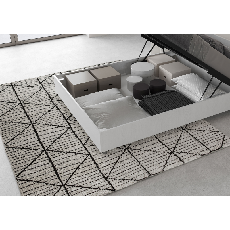 Letto Matrimoniale francese 140x190 cm testata inclinata con doghe Ankel