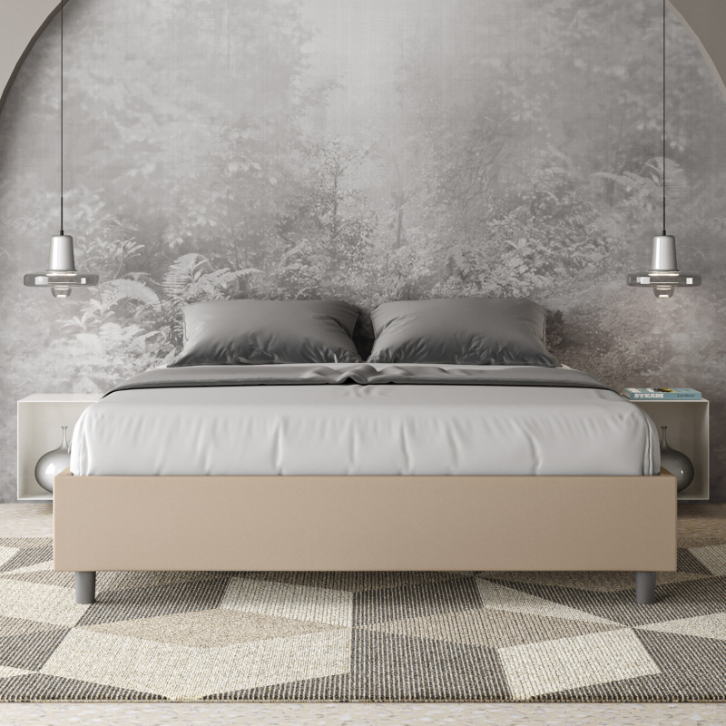 Letto Sommier imbottito Matrimoniale 160x190 cm Azelia