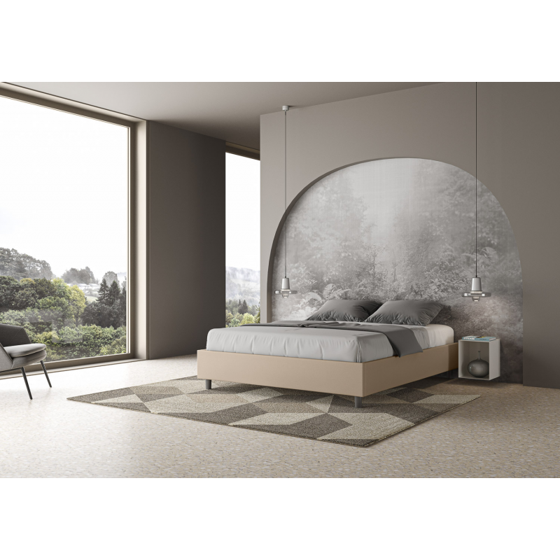 Letto Sommier imbottito Matrimoniale 160x190 cm Azelia