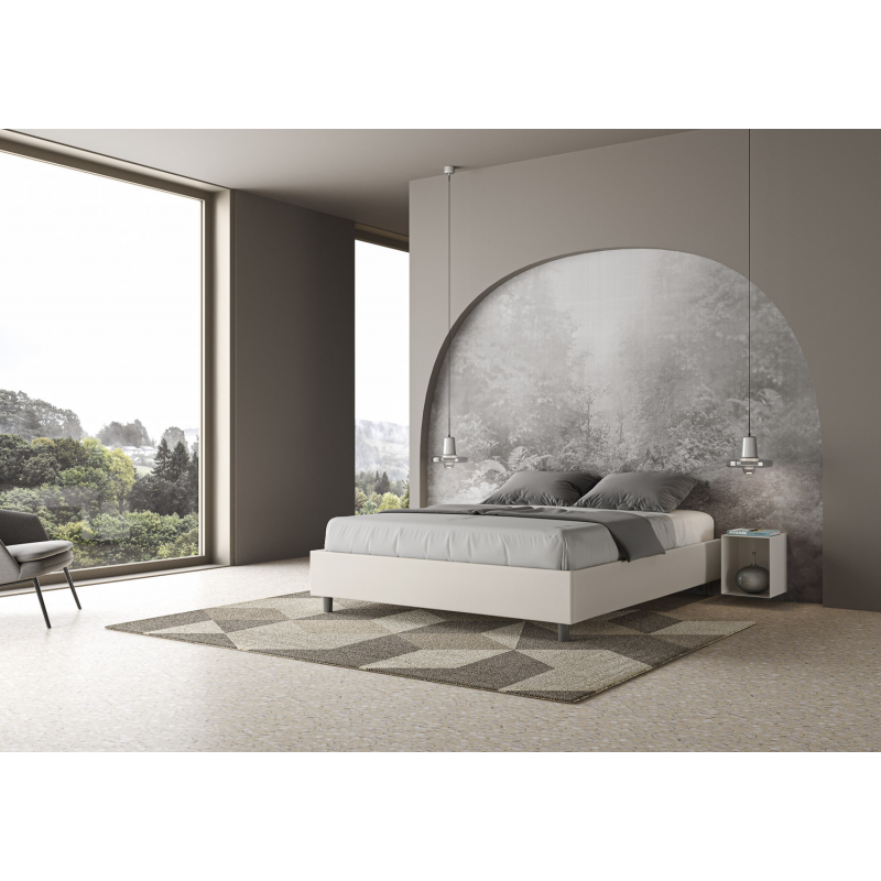 Letto Sommier imbottito Matrimoniale 160x190 cm Azelia