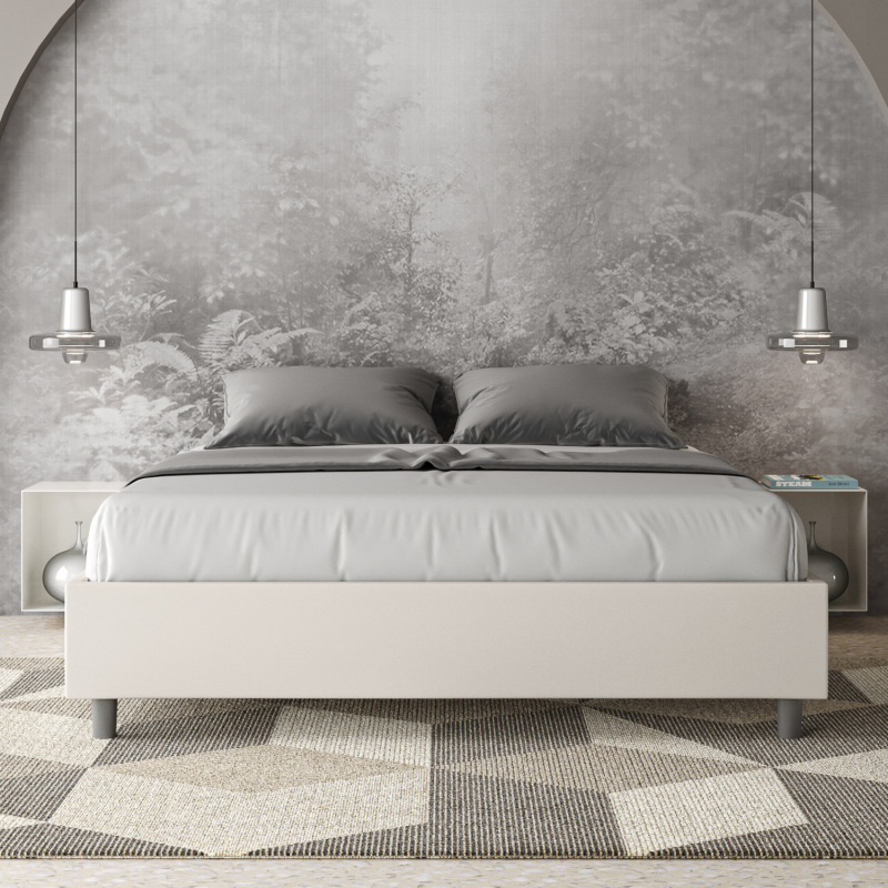 Letto Sommier imbottito Matrimoniale 160x190 cm Azelia