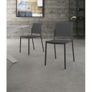 Set di 4 Sedie in polipropilene Venus 55cm X 52.5cm H 81cm Stones