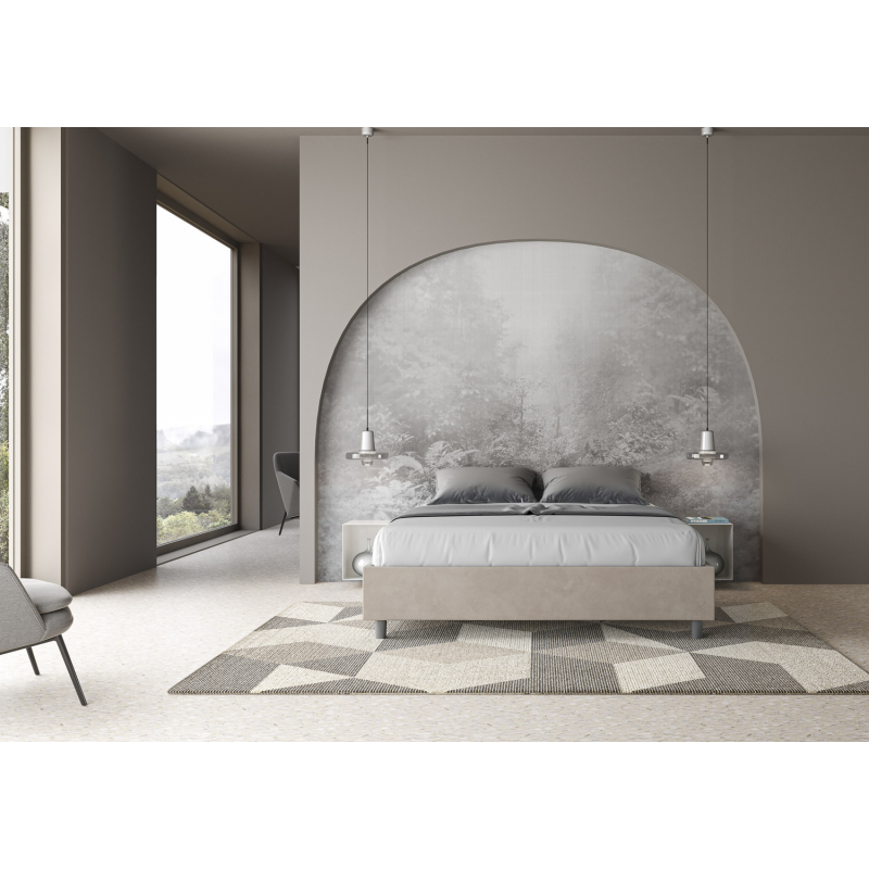 Letto Sommier imbottito Matrimoniale 160x190 cm Azelia