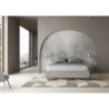 Letto Sommier imbottito Matrimoniale 160x190 cm tessuto Aragona Azelia
