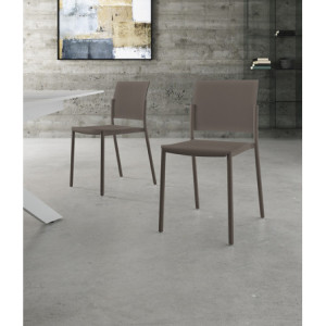 Set di 4 Sedie in polipropilene Venus 55cm X 52.5cm H 81cm Stones
