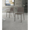 Set di 4 Sedie in polipropilene Venus 55cm X 52.5cm H 81cm Stones