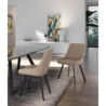 Set di 4 Sedie in Microfibra Fox 48cm X 60cm H 87cm Stones