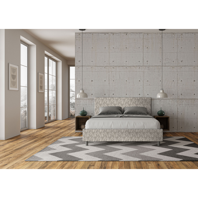 Letto imbottito Matrimoniale 160x190 cm tessuto Era Adele