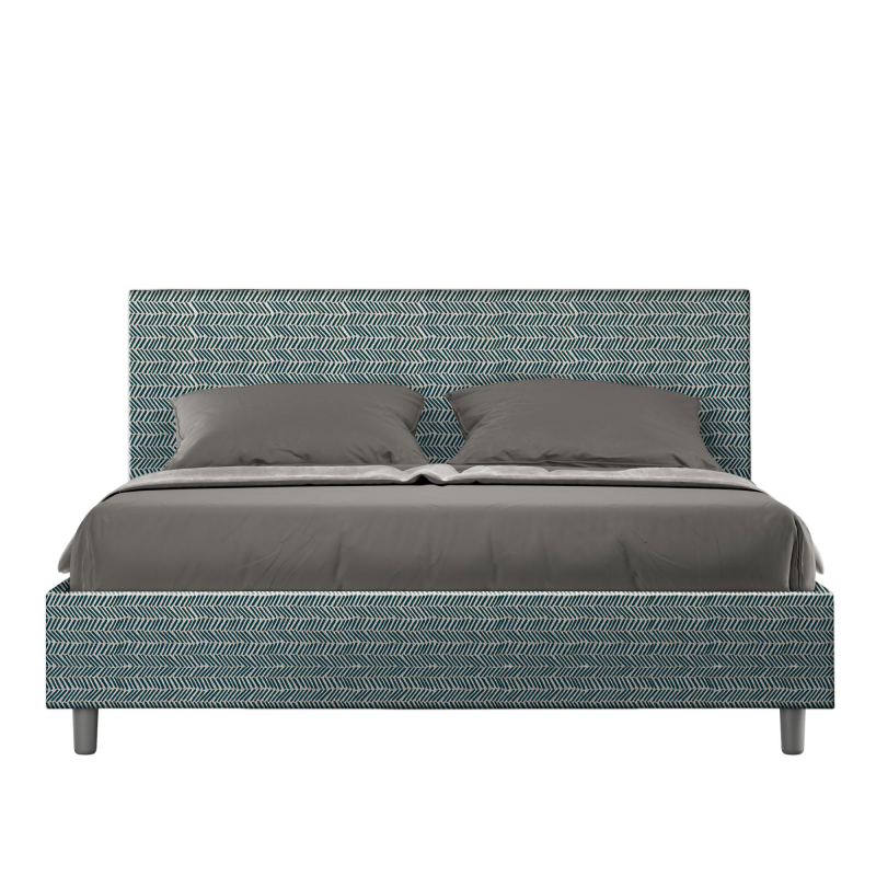 Letto imbottito Matrimoniale 160x190 cm tessuto Aragona Adele