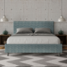 Letto imbottito Matrimoniale 160x190 cm tessuto Aragona Adele