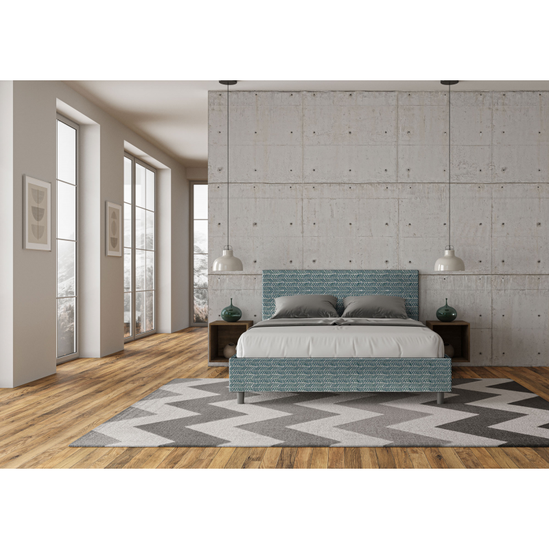 Letto imbottito Matrimoniale 160x190 cm tessuto Aragona Adele